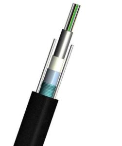 China Aerial 2 4 6 8 10 12 24 Core GYXTW Single Mode Armored Fiber Optic Cable wholesale