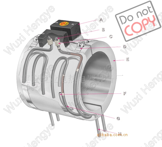 Copper Electric Heater Customized Liquid Flow Rate For Tank And Cylinder