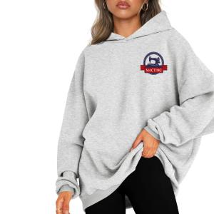 China Autumn White Black Women'S Oversized Hooded Sweatshirt Fleece Hooded Sweatshirts Sporty Long Sleeve Pullover wholesale