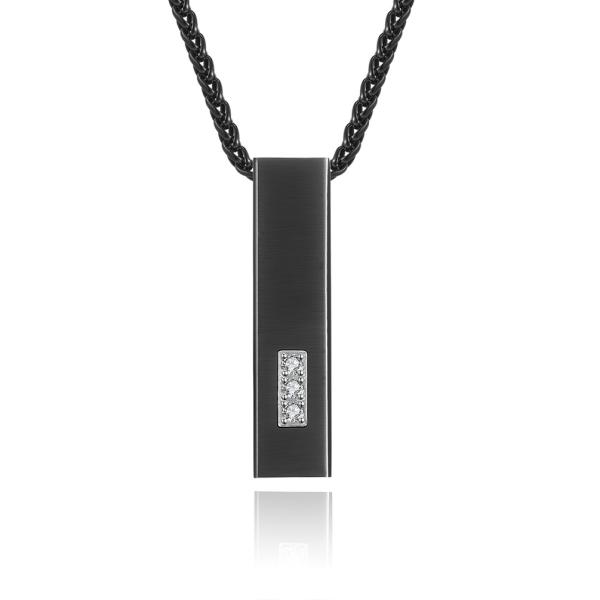 Fashion Jewelry Men's Cuboid Stainless Steel Necklace Stainless Steel Cross
