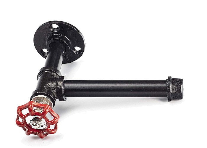 NPT / BSPT Thread Industrial Pipe Toilet Paper Holder With FM Certificate