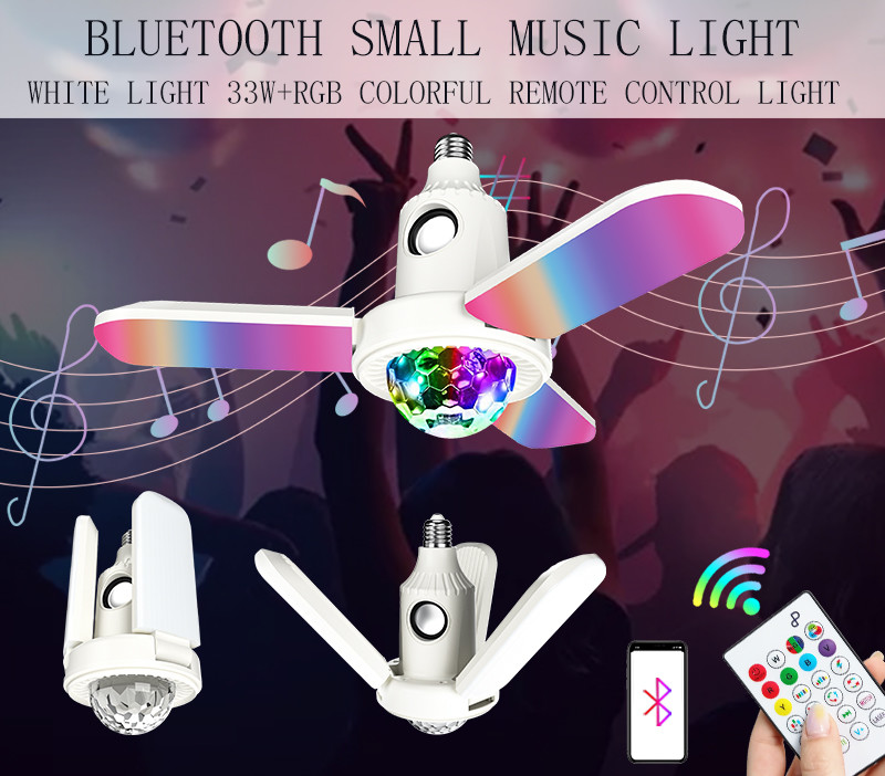 ABS PS Stereo Music Bulb With Bluetooth Speaker 10000H Life Span