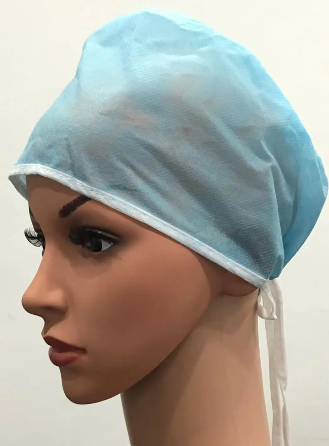 Tasteless Medical Disposable Bouffant Cap SMS Surgical Caps For Doctors