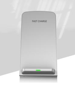 China Qi 10W Wireless Charger Stand Electric 2 Coils Fast Charging Phone Holder wholesale