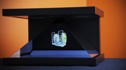 22inch 270 Degree Holo Cube 3D Hologram Showcase Display Pyramid Full HD Resolution