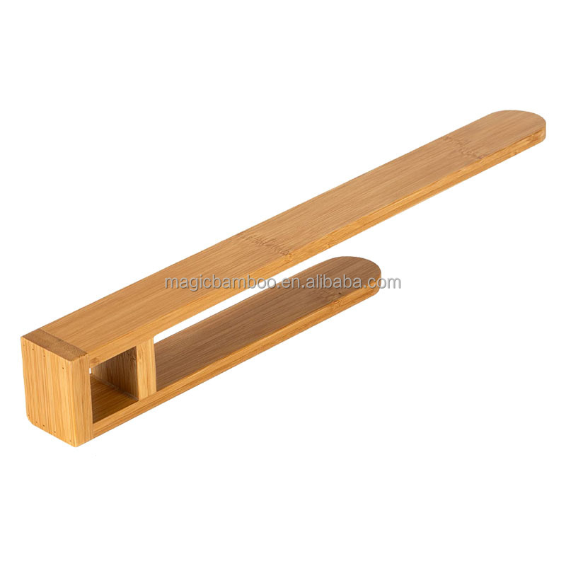Self Adhesive Bathroom Storage Rack Bamboo Towel Rack Holder No Drilling