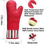 Nonslip Oven Mitts Pot Holder LFGB Certified 550 Degree Resistant
