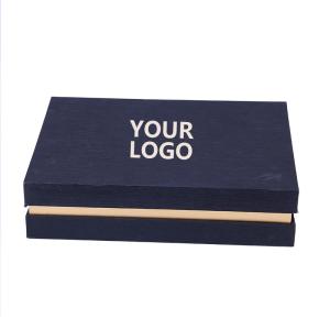 China CMYK Shoulder Box Packaging Lift Off Lid Box PMS Black Gold Texture Storage wholesale