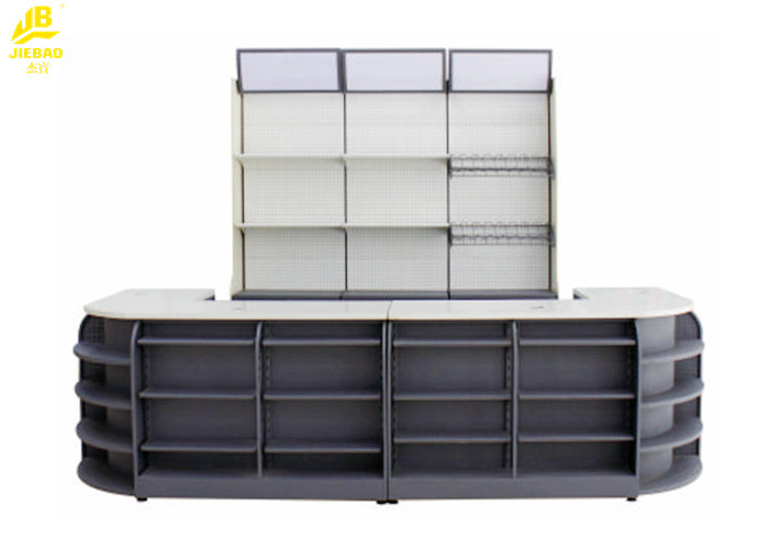 3400x600x2100mm Supermarket Checkout Stands , CR Steel Modern Retail Checkout Counters