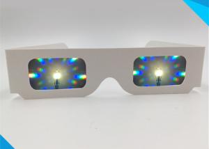 China Concert 3d Fireworks Glasses , Paper Diffraction Glasses 13500 Light Gratings wholesale
