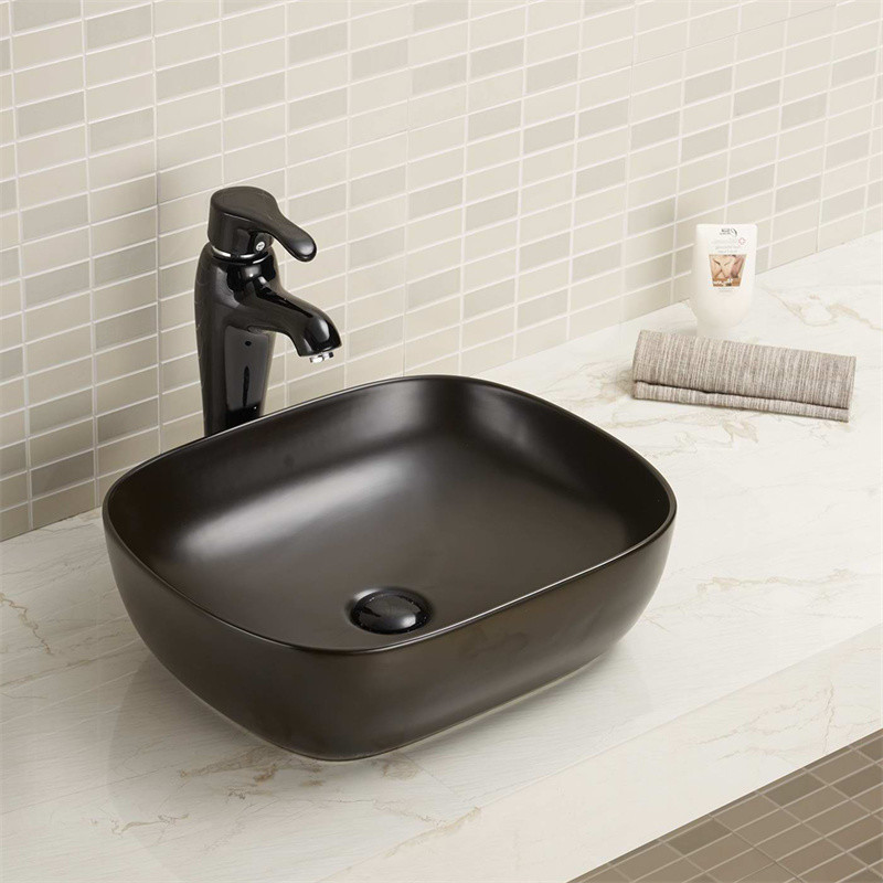 500mm 600mm Rectangular Countertop Basin With Overflow