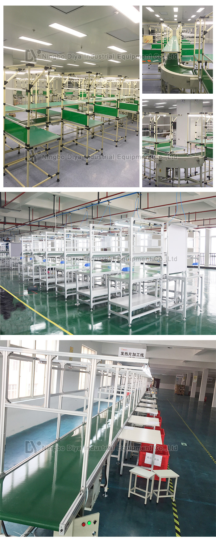 Aluminium Production Line Conveyor Tube Assembly Line With Independent Work Table