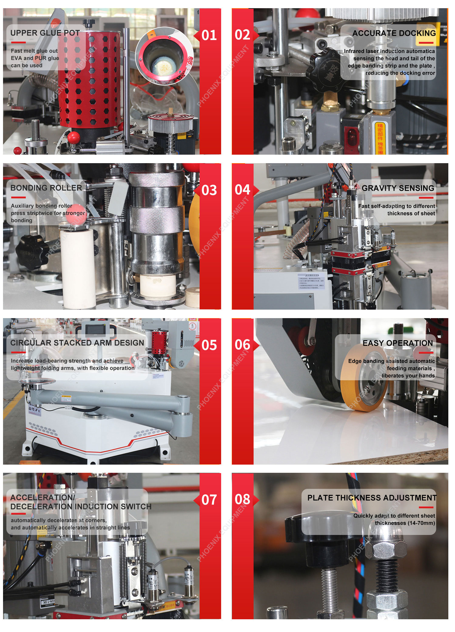 Fully Automatic Arc Edge Banding Machine with 12m/min Speed and Flexible Folding Arm