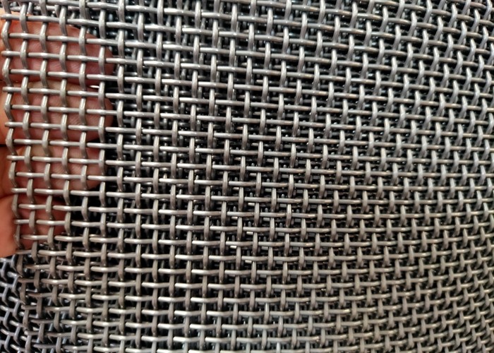 SS304 Plain Crimped Wire Mesh Fence Carbon Steel Mining Screen Mesh