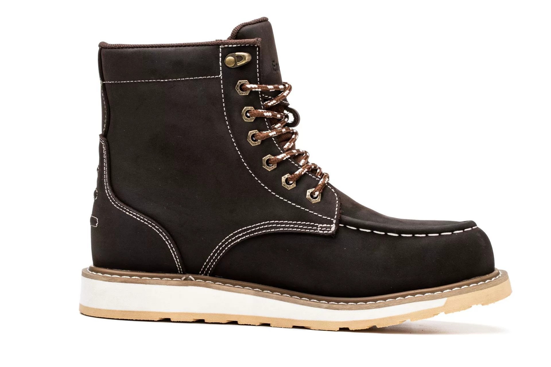 Wholesale Nubuck Leather Goodyear Welt Engineer Rubber Steel Toe