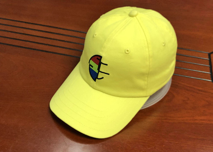 Solid Color Cotton Embroidered Baseball Caps , Plain Custom Dad Hat