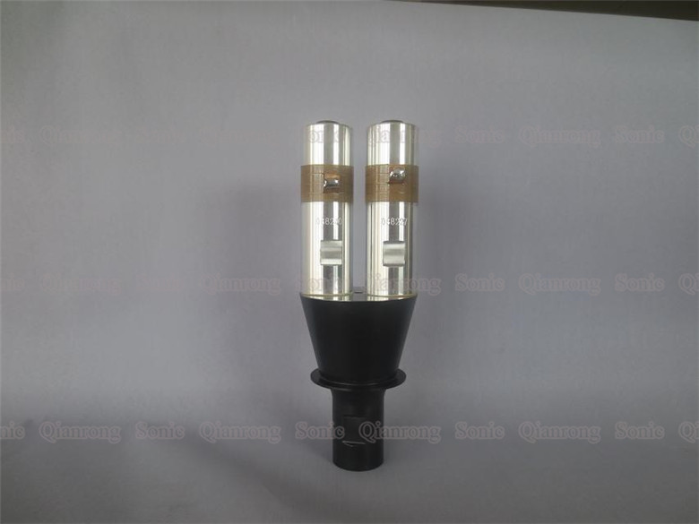 Column Type Welding Double Miniature Ultrasonic Transducer With Yellow Ceramics