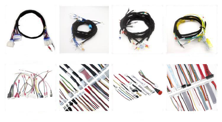 Automobile Motorcycle Electronic Copper Conductor 3-Wire Harness with Lacing Flat Cable
