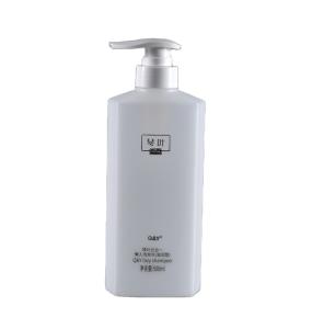 China Sturdy 500ml Flat Round PE Plastic Shampoo Pump Bottle Lotion Soap Gel Packaging wholesale