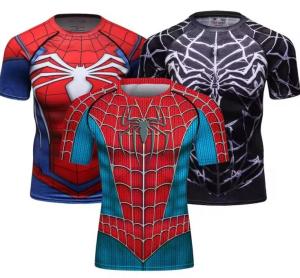 China Short Sleeve Sublimation Bjj Compression Shirt MMA Wear Cosplay Superhero Clothing wholesale