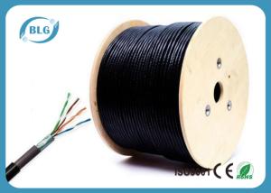 China 1000ft Shielded Cat5e Network Cable Outdoor CCA 24 AWG FTP Wire Solid Direct Burial UV wholesale