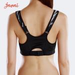 Women High Impact Printed Yoga Sports Bra Shockproof Fitness Bra Push Up Front