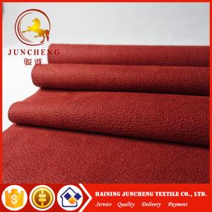 China 2017 New Synthetic types of red flocked fabric micro suede for sofa wholesale