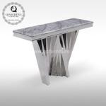 Modern 51kg SS Console Table 160cmx45cmx75cm Canada Style Glass top