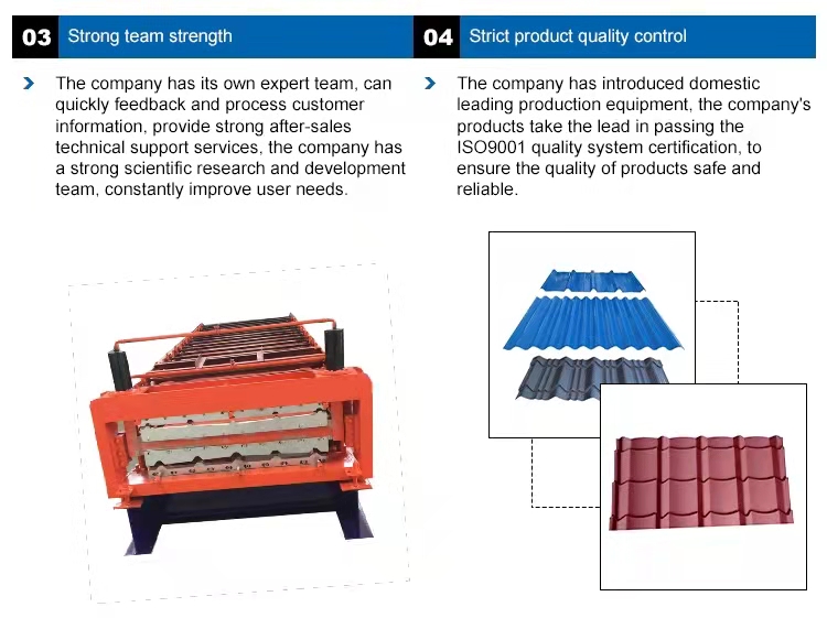 Good quality factory directly trapezoidal Steel roof panel Sheet roll forming machine