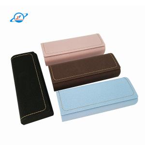 China Custom Made PU Hardshell Glasses Case Eyewear Packaging 157mm Length wholesale
