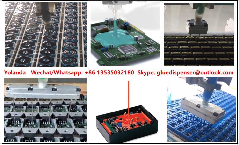 Static Or Dynamic Stirring Method Epoxy And Hardener Filling Machine For Capacitors