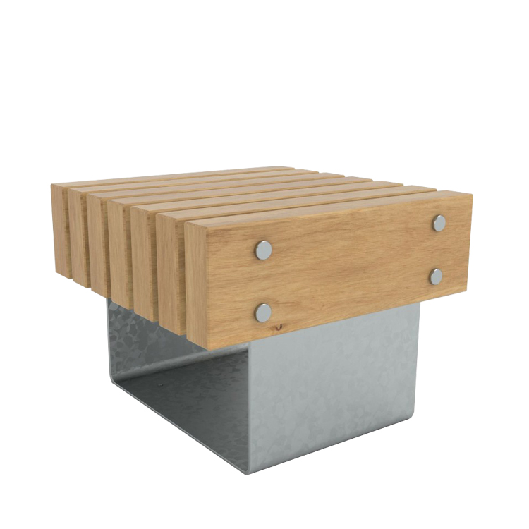 Long Commerical Street Backless Bench Factory Price Outdoor Metal Solid Wood Shopping Mall Bench