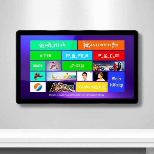 Chinese Language Selection Wall Mounted Advertising Display with Picture