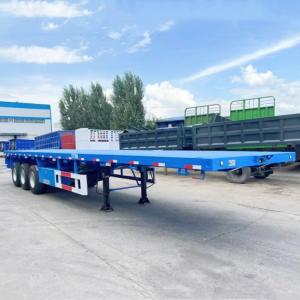 China TITAN 3 Axle Semi Trailer Flat Bed Semi Trailer for Sale wholesale