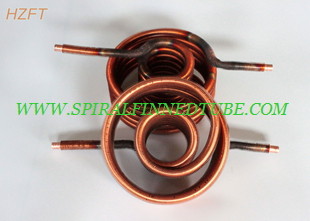 Integrated Copper Finned Tube Coils / Finned Coils for Tankless Water Heaters