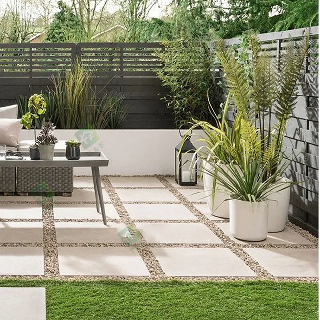 Full Body Heat Resistant 2CM Thickness Natural Stone Tiles Outdoor Floor Exterior