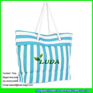 China LUDA striped women paper straw handbags wholesale