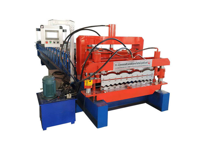 Glazed Tile Double Layer Roll Forming Machine Sprocket P-25.4 Roller Station 13-14 Rows
