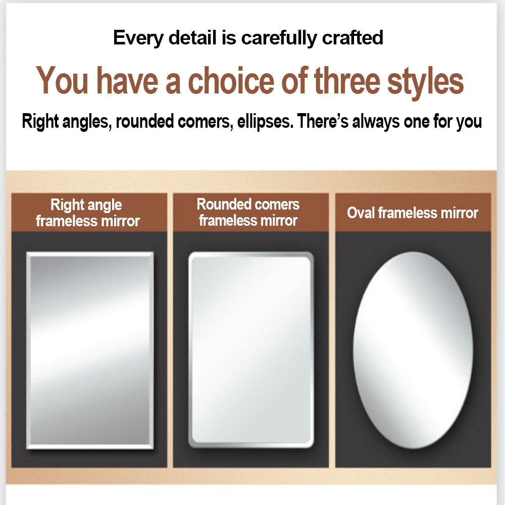 Large House Sticker Toilet Mirror in Modern Style for Top Fashion Plain Bathroom Decor