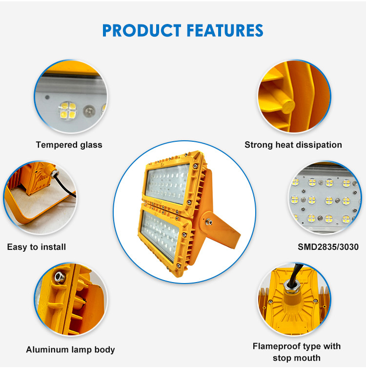 400W led Hazardous Explosion Proof Flood Light Fixtures For Mining ODM