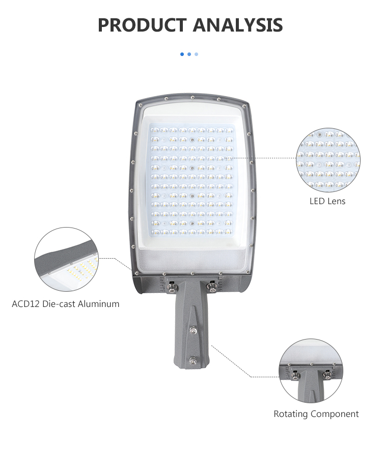 Road Lighting 50w 100w 150w 200w Outdoor Street Lights IP65 Waterproof with 4000K CCT