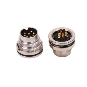 China Flange Metal M16 Circular Connector CuZn Copper Alkali Resistant wholesale