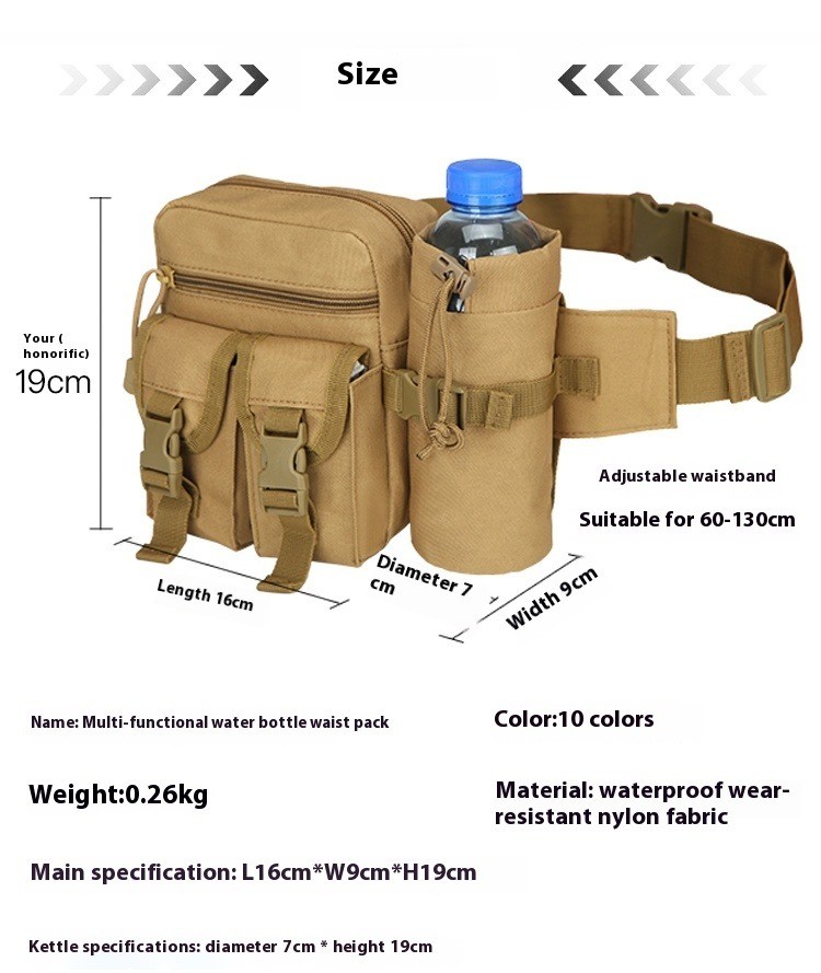 Fanny Pack Men'S Multi-Functional Sports Waterproof Small Fanny Pack Kettle Satchel Outdoor Riding Fishing Travel Kit