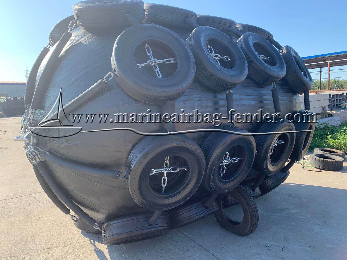 High Tensile Natural Rubber Pneumatic Marine Fender Sizes Customized