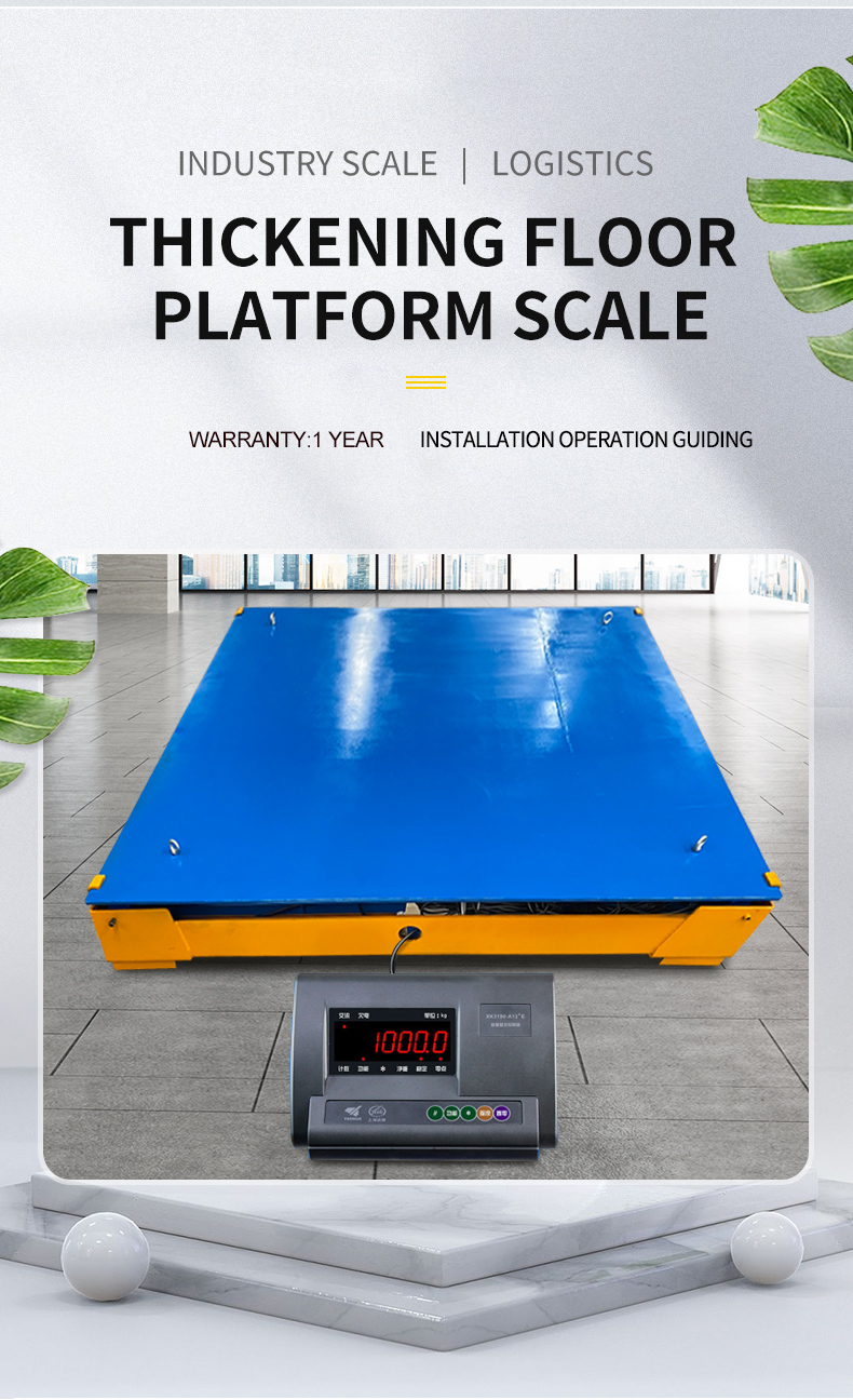 Truck Scale 1.5*1.5 m 3 Ton Platform Weighing Floor Scale with Load Cell Weighing Instrument and Battery Power Supply