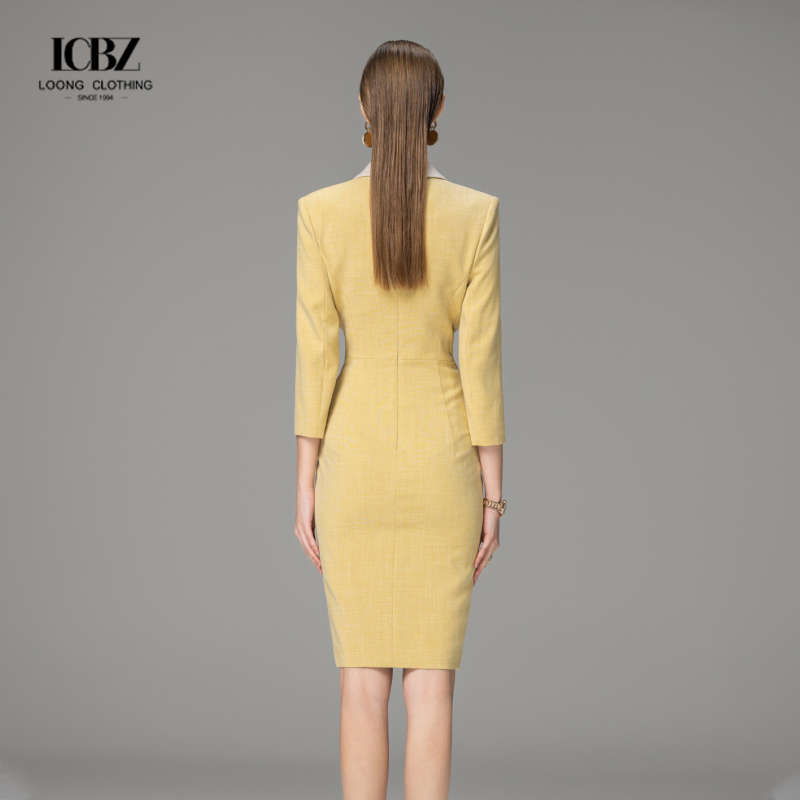 Women's Two Piece Set Office Formal Skirt Suit in Colors and Polyester Fiber Fabric