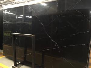 China Nero Marquina Polished Natural Marble Tile Bathroom Marble Shower Floor Tile wholesale