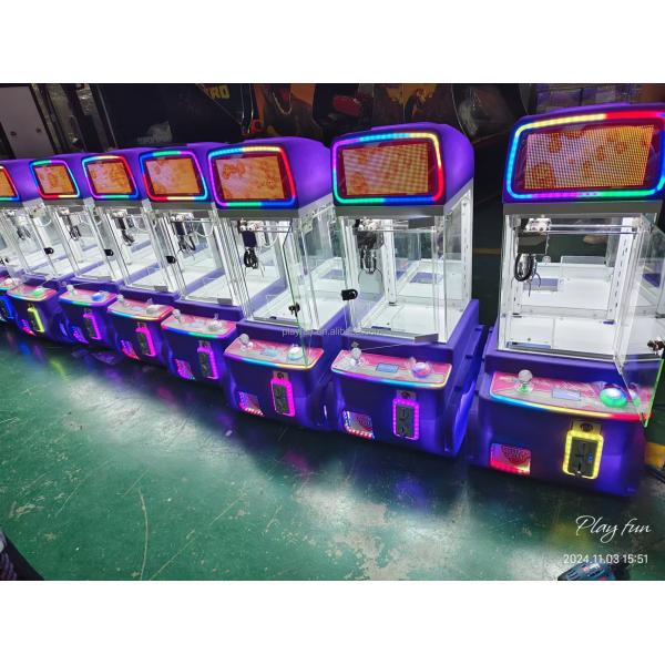 Wholesale Cheap Coin Operated Colorful Plastic Toys Candy Super Tank Toy Gift Dolls Grabber Mega Crane Mini Claw Machine Toys
