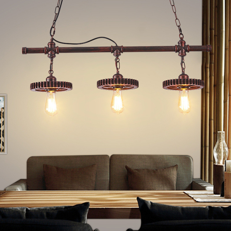 Retro Industrial Style Chandelier Creative Restaurant Iron Lamp Bar Clothing Shop light(WH-VP-232)