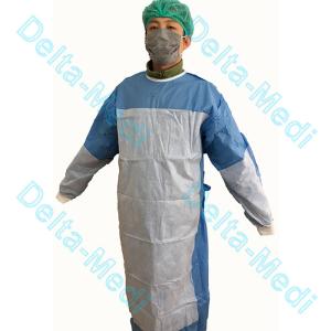 China Poly Reinforced SMS SMMS Disposable Surgical Gown wholesale